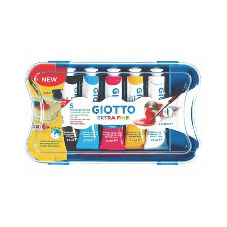 Tempera Giotto 21 ml Colori Assortiti Confezione 5 Pezzi