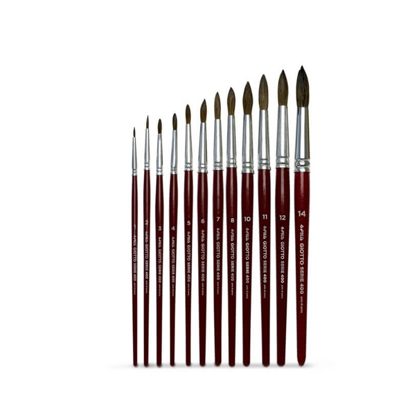 Pennello Giotto Pelo di Pony Punta Tonda Serie 400 Confezione 1 Pezzo