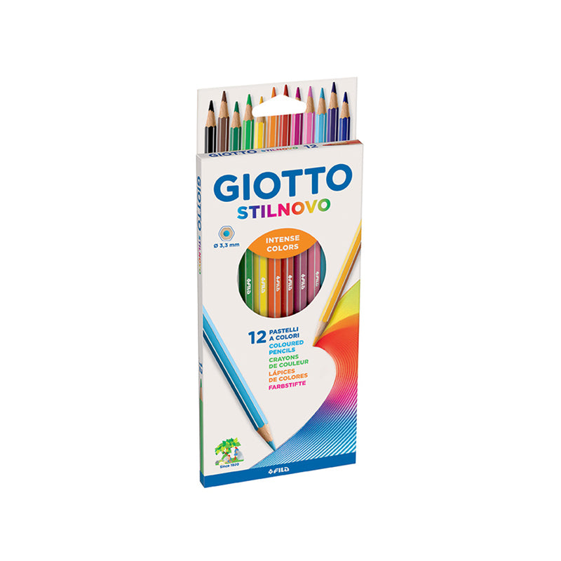 Pastelli Punta Fine Giotto Stilnovo Colori Assortiti Confezione 12 Pez