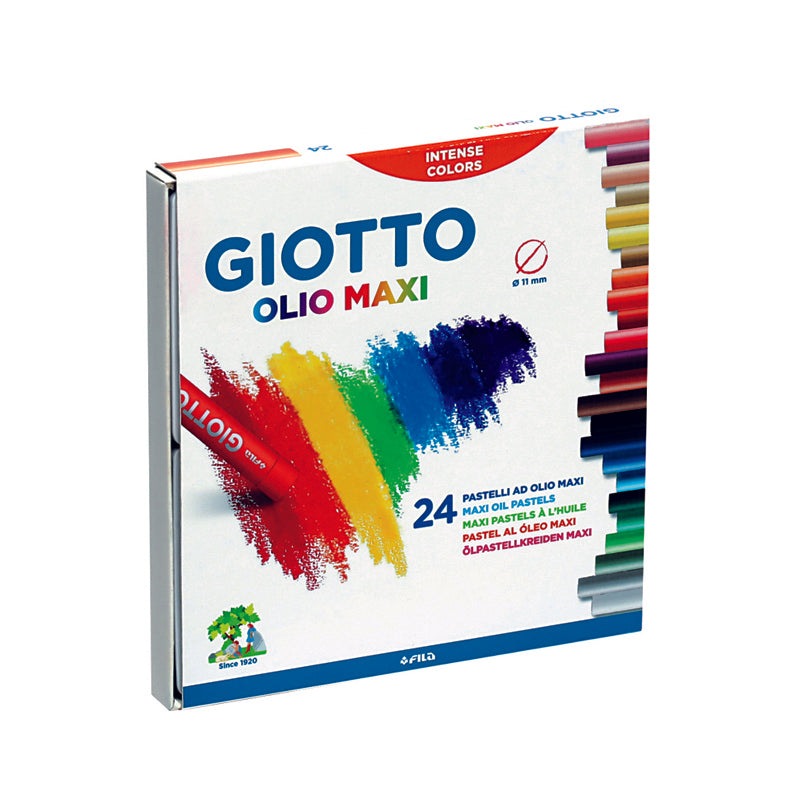 Pastelli ad Olio Giotto Olio Maxi Colori Assortiti Confezione 24 Pezzi