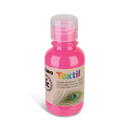 Tempera Acrilica per Tessuti 125 ml Primo Textyl Colore Rosa Fluo n.370FL