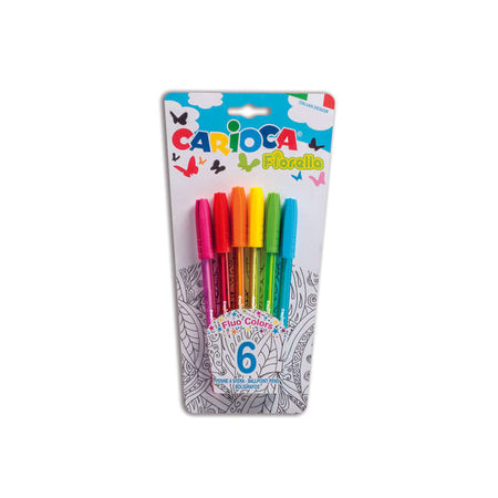 Penna Gel Carioca Fiorella Colori Assortiti Confezione 6 Pezzi