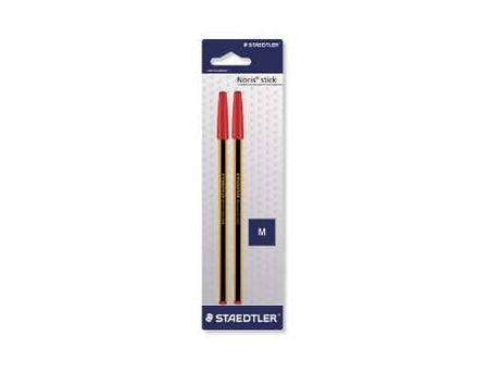 Penna Sfera Staedtler Noris Stic 434 Colore Rosso Confezione 2 Pezzi