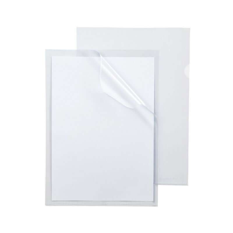 Cartellina Busta Trasparente Poli Formato Maxi 22 x 30 cm Aperta sui 2 Lati a L Lucida Pesante 150 Micron Sei Rota Confezione da 25