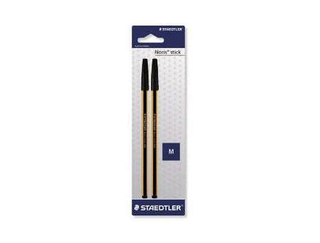 Penna Sfera Staedtler Noris Stic 434 Colore Nero Confezione 2 Pezzi