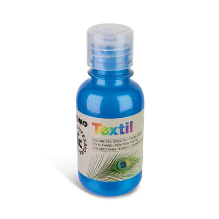 Tempera Acrilica per Tessuti 125 ml Primo Textyl Colore Blu Metal n.500MT