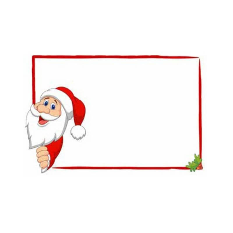 Biglietto di Natale Puzzle Personalizzabile con Busta Formato 12 x 17 cm Fantasia Babbo Natale