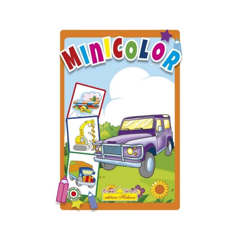 Minicolor Macchine e Mezzi Simpatici Hedison 10 Pagine formato A5