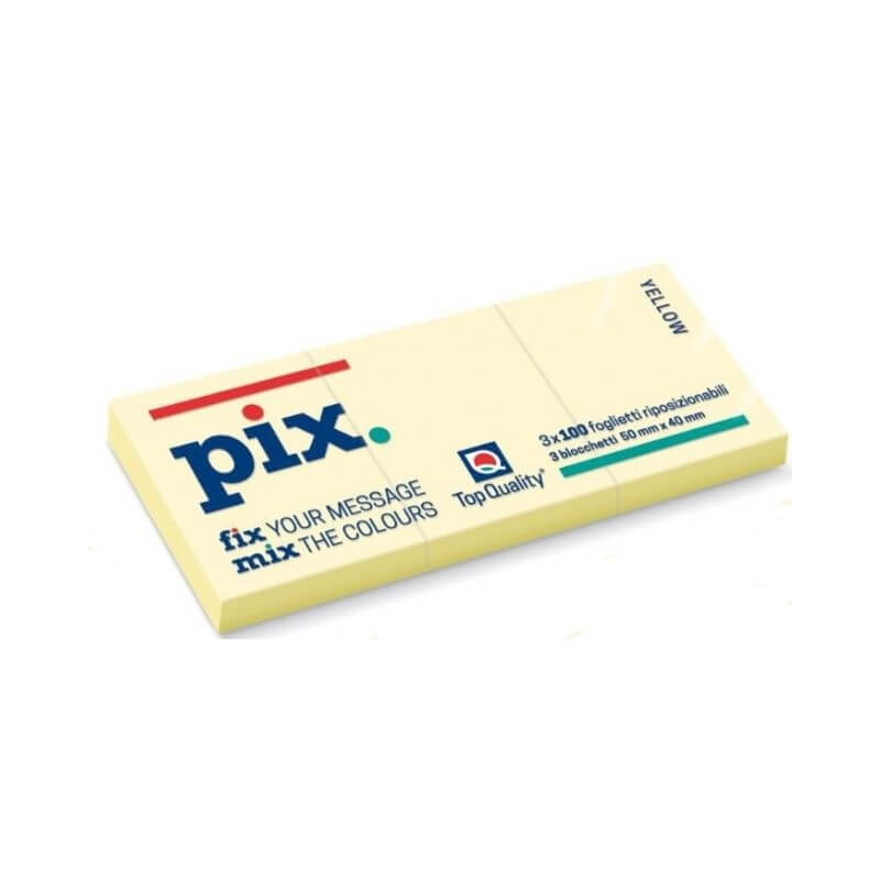 Post-it Adesivo Formato 40 x 50 mm 100 Fogli Top Quality Colore Giallo Tenue Confezione 12 Pezzi