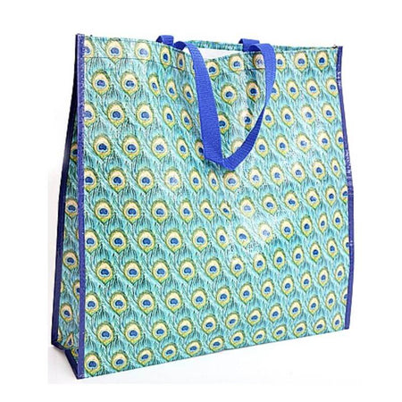 Shopper con Manico 45 x 45 x 15 cm Plastica Telata Fantasia Pavone