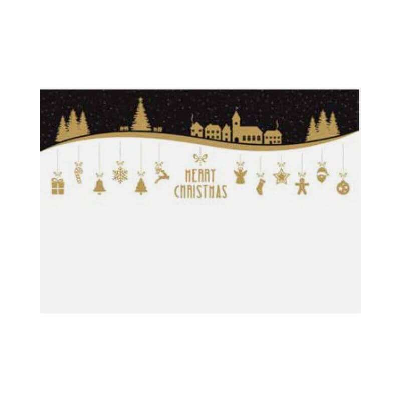 Biglietto di Natale Puzzle Personalizzabile con Busta Formato 12 x 17 cm Fantasia Paesaggio