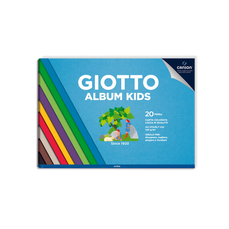 Album da Disegno Color Giotto Kids Formato 21x29 cm 120 g 20 Fogli Colori Assortiti