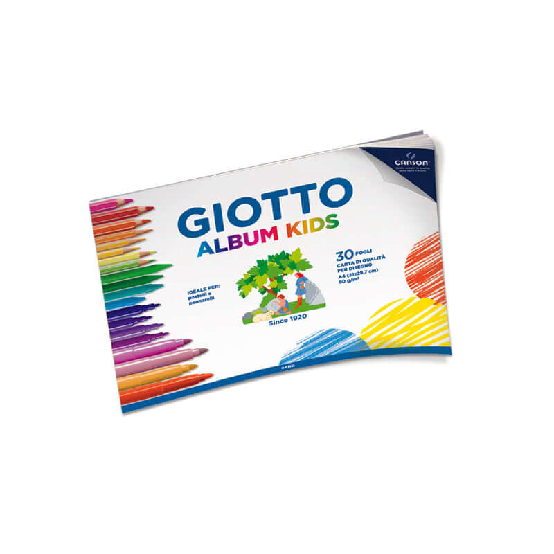 8000825021794 | Album da Disegno Giotto Kids Formato 24x33 cm 90 g 30 Fogli Colore Bianco - Cartonlineitalia.it