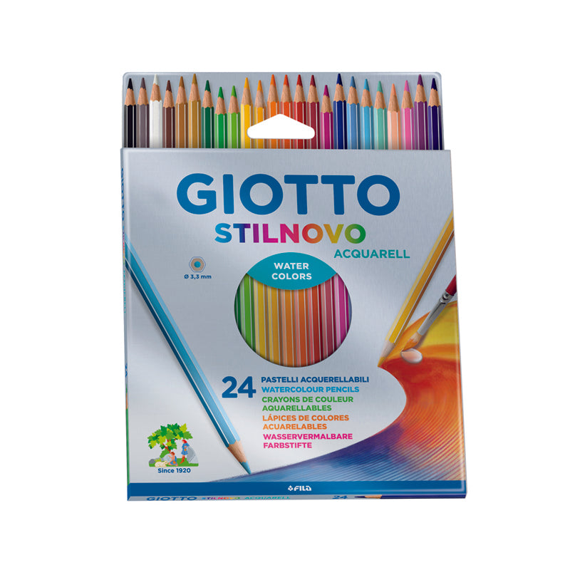 Pastelli Acquerellabili Giotto Stilnovo Colori Assortiti Confezione 24