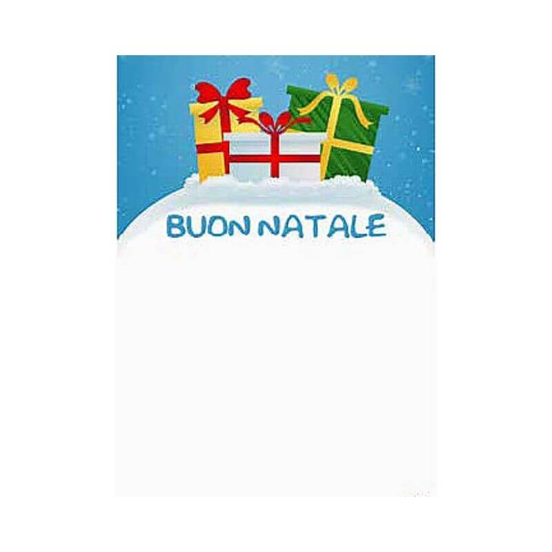 Biglietto di Natale Puzzle Personalizzabile con Busta Formato 12 x 17 cm Fantasia Pacchi Buon Natale