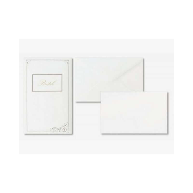 Busta con Cartoncino Bristol Formato 9 9x16 cm Taschetta 10 Buste e 10 Cartoncini Colore Bianco
